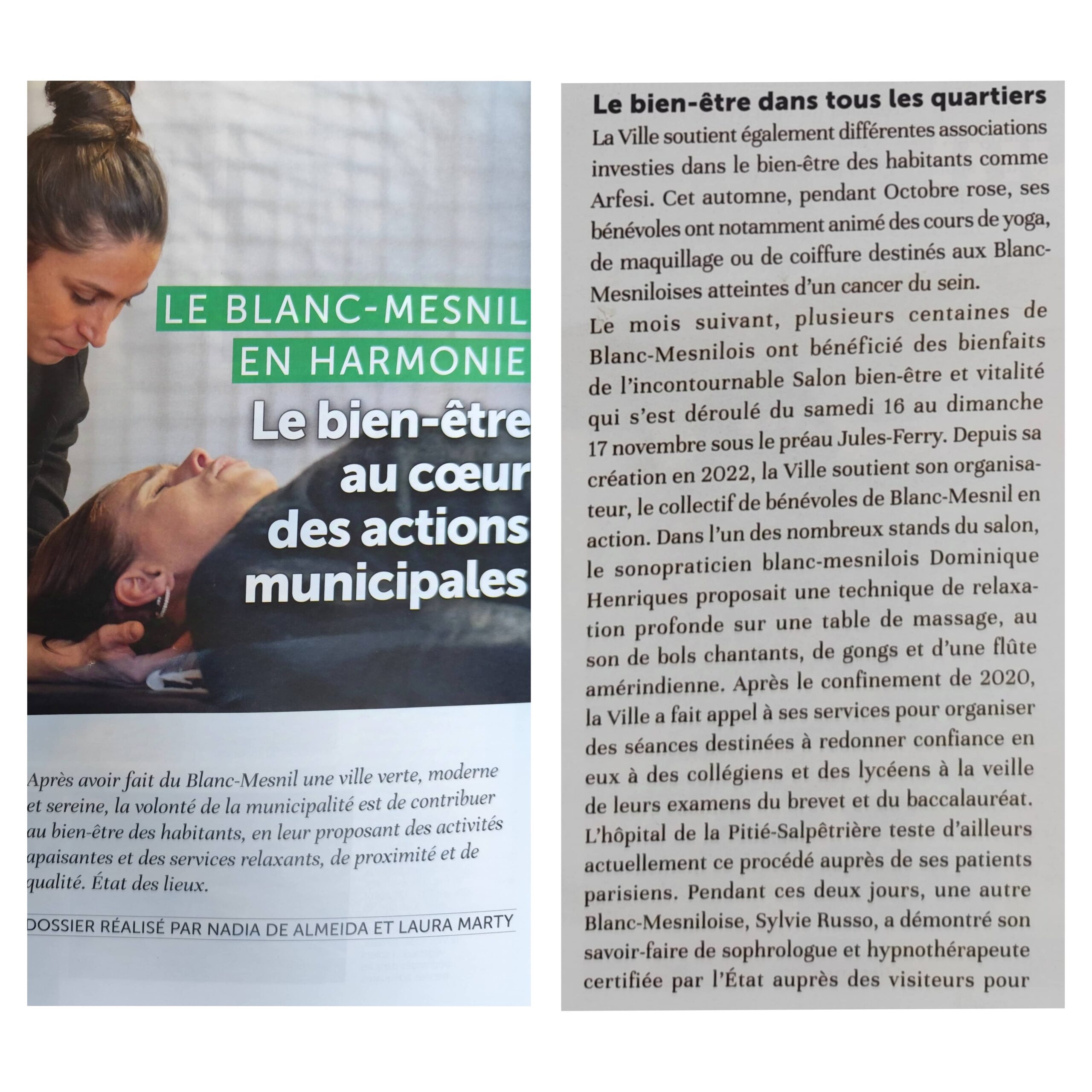 You are currently viewing Un article sur le Bien-Être au Blanc-Mesnil, qui parle de Dominique Henriques.